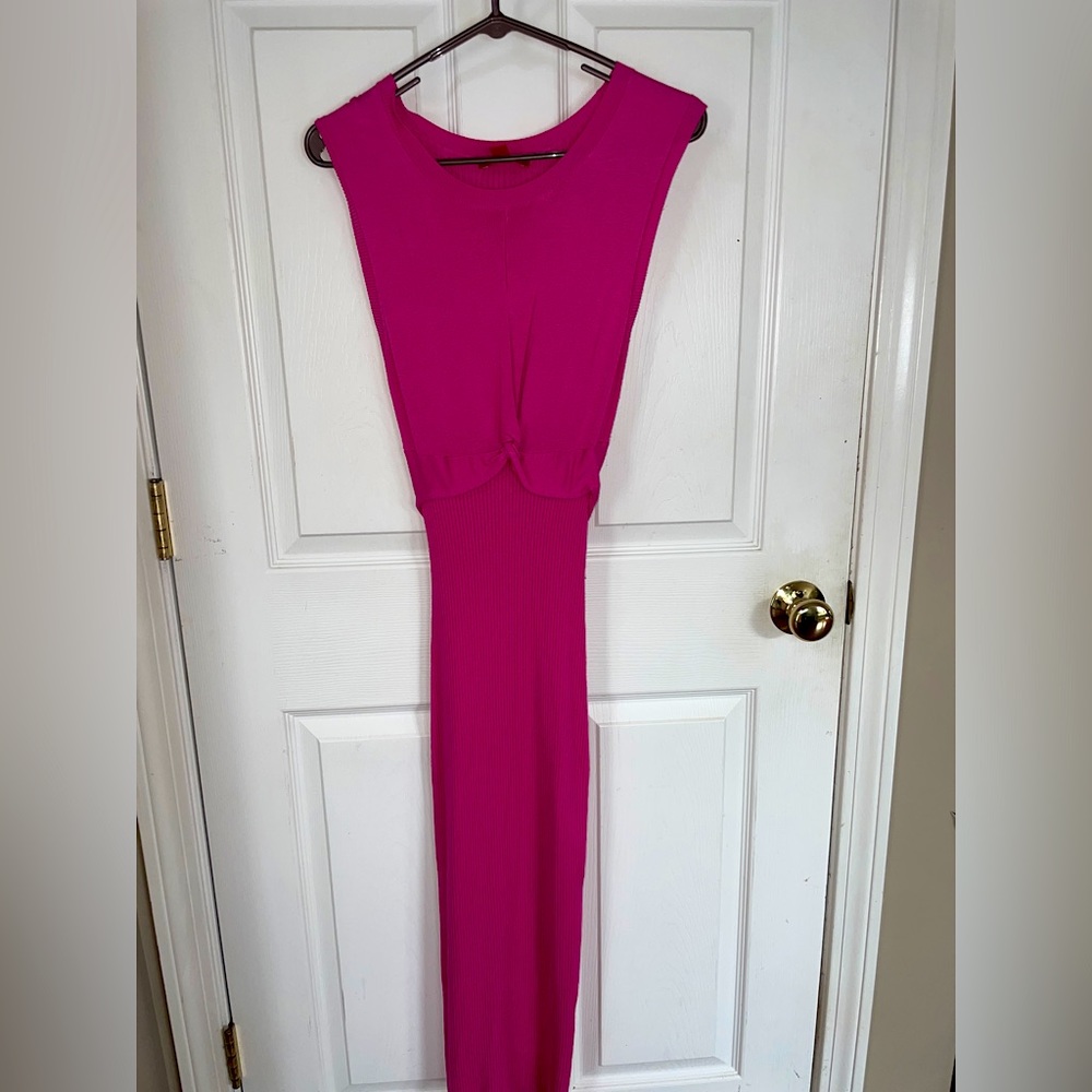Pink Maxi/ bodycon dress. NEVER WORN